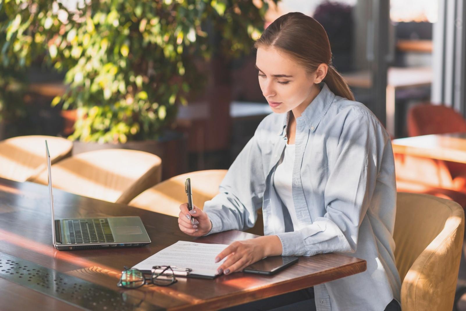 Financial planning workspace with budget documentation and analysis tools